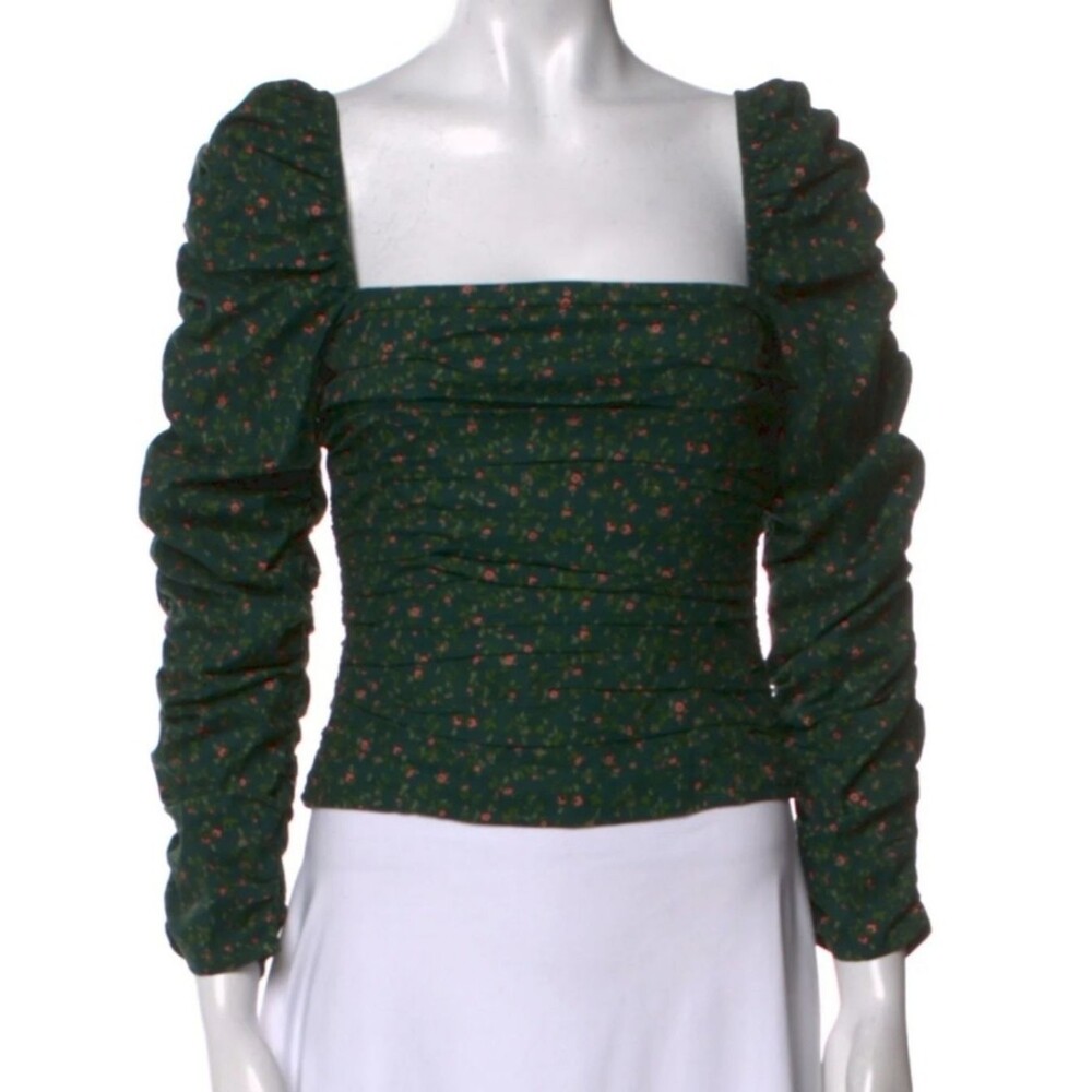 Reformation Pinto Smocked Ditsy Floral Top 4